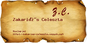 Zakariás Celeszta névjegykártya